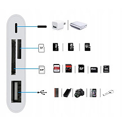 GUPBOO Lecteur de carte Lightning SD microSD USB IPAD,JL133