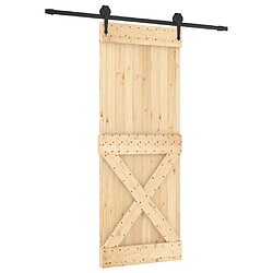 vidaXL Porte coulissante et kit de quincaillerie 80x210 cm pin massif