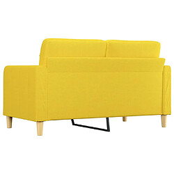 Acheter vidaXL Canapé à 2 places Jaune clair 140 cm Tissu