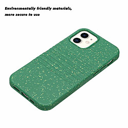 Coque en TPU + paille de blé entièrement biodégradable pour votre iPhone 11 6.1 pouces - vert armé