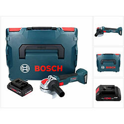 Bosch GWX 18V-10 Professional Meuleuse d'angle sans fil 18 V 125 mm X-LOCK Brushless + 1x Batterie ProCORE 4,0 Ah + L-Boxx - sans chargeur