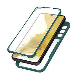 Avizar Coque Samsung Galaxy S22 Dos Plexiglas et Avant Polymère Contour vert