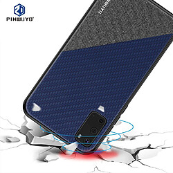 Coque en TPU + PU hybride bleu pour votre Samsung Galaxy S20