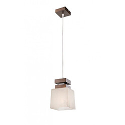 Lumière Suspension Kubus Verre,bois Wenge 1 ampoule 66cm