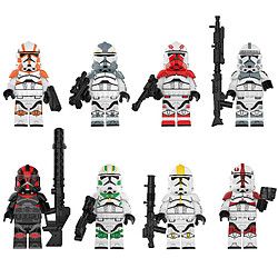 Universal 8pcs star wars série tempête clone cadavre garde puzzle blocs de construction jouets