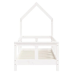 Acheter Maison Chic Lit simple Cadre de lit pour enfant,Lit d'Enfant Moderne blanc 70x140 cm bois de pin massif -MN77095