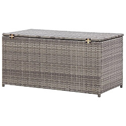 Acheter vidaXL Boîte de rangement de jardin résine tressée 100x50x50 cm gris