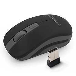 ANSMANN Souris Optique sans Fil Wireless 2.4Ghz USB 2.0 Noir ESPERANZA Uranus 4D