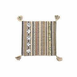 Housse de coussin DKD Home Decor Multicouleur Frange 50 x 1 x 50 cm