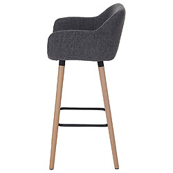 Avis Mendler 2x Tabouret de bar Malmö T381 ~ tissu, gris