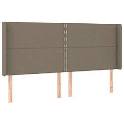 Avis Maison Chic Tête de lit moderne à LED lumineuse pour chambre - Décoration de lit Taupe 183x16x118/128 cm Tissu -MN16234