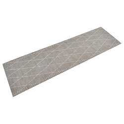 vidaXL Tapis de cuisine lavable impression losange 45x150 cm velours