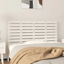 vidaXL Tête de lit murale Blanc 146x3x63 cm Bois massif de pin