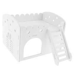 Design mignon Mini petit château animalier maison hamster Live Play House blanc pas cher