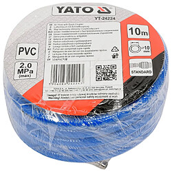 Avis YATO Tuyau d'air avec raccord PVC 10 mm x 10 m Bleu