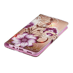 Acheter Wewoo Housse Coque Étui en cuir à rabat horizontal pour Motif lotus Huawei Enjoy 9savec support et fentes cartes et portefeuille