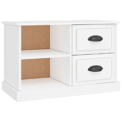 Maison Chic Meuble TV scandinave - Banc TV pour salon blanc 73x35,5x47,5 cm bois d'ingénierie -MN43395