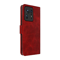 Avizar Housse Xiaomi Mix 4 Support Double Languette Magnétique Rouge