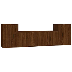 Maison Chic Ensemble de meubles TV 4 pcs pour salon - Chêne marron Bois d'ingénierie -MN78790