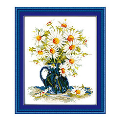 Daisy Flowers estampé Kits de point de croix - Kit de broderie à motif pré-imprimé