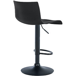 Decoshop26 Tabouret de bar x1 design simple avec repose-pieds en plastique noir pieds en métal noir 10_0004551 pas cher