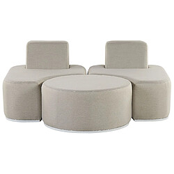 BELIANI Set lounge FABRO Gris clair