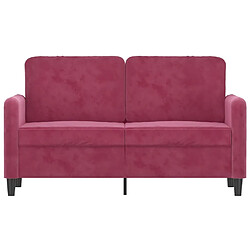 Avis Maison Chic Canapé à 2 places,Sofa de Salon,Canapé droit Rouge bordeaux 120 cm Velours -GKD102262