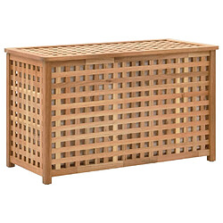 vidaXL Coffre de blanchisserie 77,5x37,5x46,5 cm Bois massif de noyer