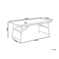 Avis Beliani Table de jardin Bois Bois clair TINDARI