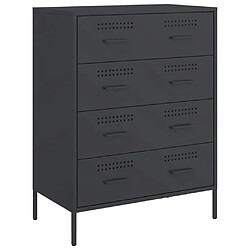 vidaXL Buffet noir 68x39x89 cm acier