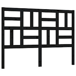 Maison Chic Tête de lit scandinave,Meuble de chambre Noir 126x4x104 cm Bois massif de pin -MN41761