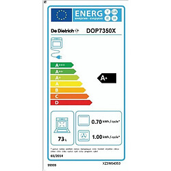 Four intégrable multifonction 73l 60cm a+ pyrolyse noir/inox - dop7350x - DE DIETRICH