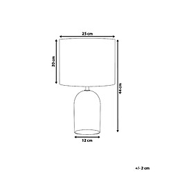 Avis Beliani Lampe à poser en verre transparent/gris DEVOLL