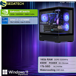 Sedatech PC Gamer V360 • Intel i7-13700KF • RTX4070 • 16Go DDR5 • 1To SSD M.2 • Windows 11