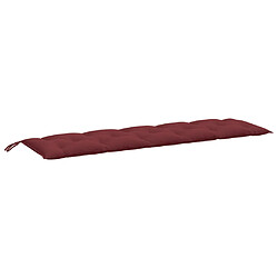 Acheter vidaXL Coussins de banc de jardin lot de 2 rouge bordeaux mélangé