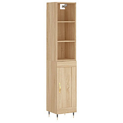 vidaXL Buffet haut Chêne sonoma 34,5x34x180 cm Bois d'ingénierie