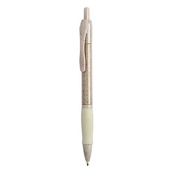 Acheter Totalcadeau Stylo à bille écologique en blé - Stylos bille pointe moyenne Bleu rétractable Couleur - Jaune pas cher