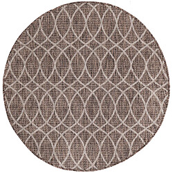 Hadorn Tapis d'Extérieur - 122x122 - Marron - Tulum