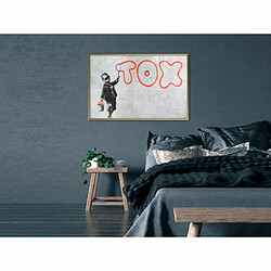 Paris Prix Affiche Murale Encadrée Banksy Tox 90 x 60 cm Or