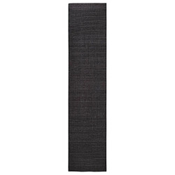 vidaXL Tapis Sisal naturel 80x350 cm Noir