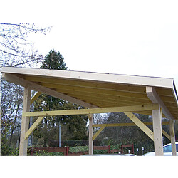 Carport monopente 10.86 m2 bois - av 3350 bm - HABRITA