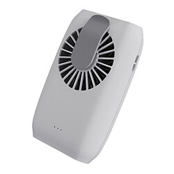 (Blanc) Mini Ventilateur Portable Rechargeable USB à 3 Vitesses Ventilateur Silencieux à Pince de Taille pour Cou de Refroidissement Portable