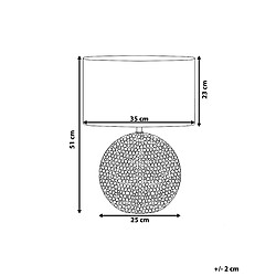 Avis Beliani Lampe de table en céramique dorée NASVA