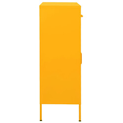 Avis vidaXL Armoire de rangement Jaune moutarde 80x35x101,5 cm Acier