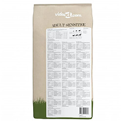 Avis vidaXL Nourriture sèche pour chiens Adult Sensitive Lamb & Rice 15 kg