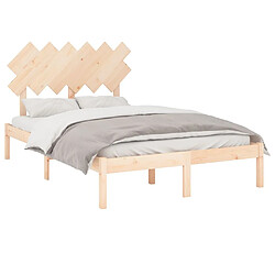 Avis Maison Chic Lit adulte - Lit simple Cadre de lit,Structure du lit Contemporain 120x200 cm Bois massif -MN68668