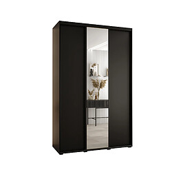 Abiks Meble Armoire à portes coulissantes Davos 3 235.2 x 160 x 45 3 portes coulissante (Noir/Noir/Noir)