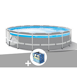 Kit piscine tubulaire Intex Prism Frame Clearview ronde 4,88 x 1,22 m + Bâche à bulles