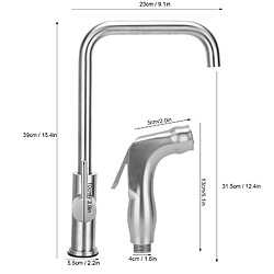 ComfortXL Robinet de lavabo avec douchette haute pression g1 2