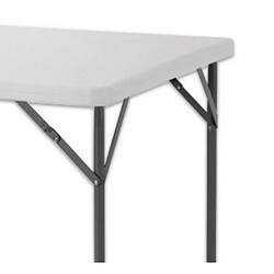 BigBuy Garden Table Piable Blanc HDPE 87 x 87 x 74 cm